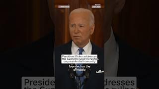 President Biden addresses the Supreme Court’s ruling on presidential immunity