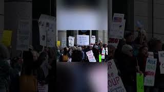 Hundreds protest Trump in Asheville