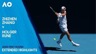 Zhizhen Zhang v Holger Rune Extended Highlights | Australian Open 2025 First Round