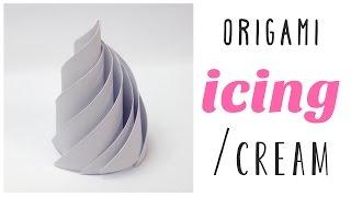 Origami Icing or Whipped Cream Tutorial - DIY - Paper Kawaii