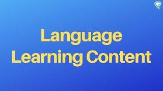 Language Learning Content