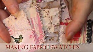 Making Fabric Swatch Samples - Junk Journal Ephemera