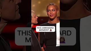 BEYONCÉ’S MOST AWKWARD MOMENT WITH ELLEN DE GENERES #shorts