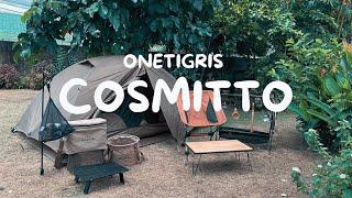 ONETIGRIS COSMITTO BACKPACKING TENT • RAIN TEST • BACKYARD CAMPING • CAMPING GEAR IDEAS  • 4K •