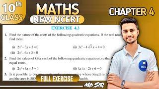 Class - 10 Ex - 4.3, Q1 to Q5 Quadratic Equations || New NCERT || CBSE || Md Sir