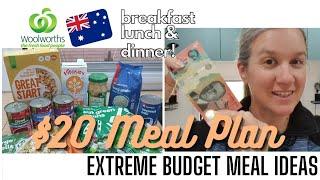 Grocery Budget Challenge! Woolworths Australia | Cheap Meal Ideas | Australian family