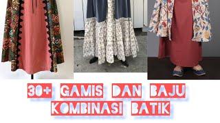 30+ inspirasi baju dan gamis kombinasi batik