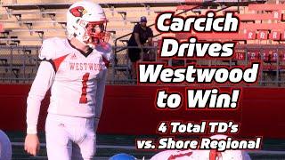 Westwood 34 Shore Regional 0 | Rumble on the Raritan | Rob Carcich 4 Total TD's!