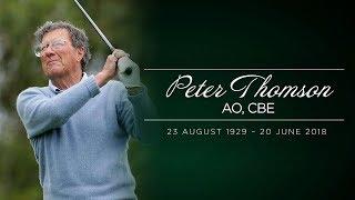 A tribute to Peter Thomson