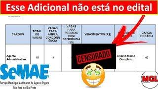 Descobri um Adicional Secreto Todos cargos concurso SEMAE