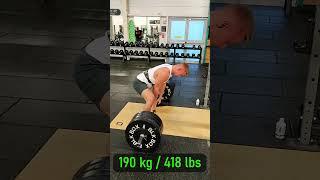 TechBlock Deadlifts 190kg (418lbs) at 70kg (154lbs) bodyweight