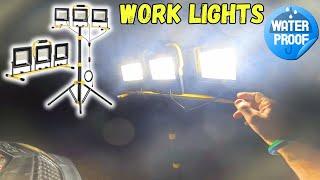 Waterproof LED Adjustable Work Lights with Stand - Setup/Review