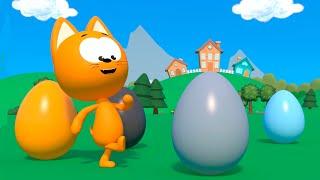 Los mejores juegos con huevos sorpresa | Juegos infantiles y dibujos animados | El gatito Koté