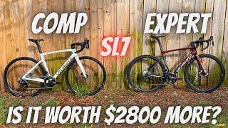2022 SPECIALIZED TARMAC SL7 (COMP vs. EXPERT) WHAT IS YOUR $2,800 DOLLARS GETTING YOU?!