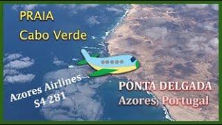 Azores #Airlines,  Praia (RAI)-Ponta Delgada (PDL)  taxi, take off and landing #flight