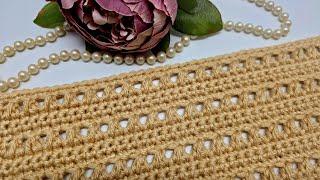 Very Easy Crochet Pattern Combo Stitch - Great For Blankets and Scarfs 