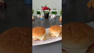 Trending recipe of cheesy tikki Burger #shorts #recipe #tikki #burger #cheese