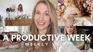 A COZY AND PRODUCTIVE FEBRUARY VLOG  Maternity Photoshoot, Galentine’s Yoga & Spring HomeSense Haul