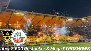 TSV Alemannia Aachen - FC Hansa Rostock | 2 Mega Pyroshows, Choreo & Super Stimmung bei engem Spiel