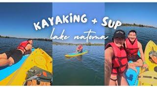 kayaking and paddleboarding at sac state aquatic center, lake natoma