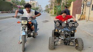 Drag Race Ali Atv buggi vs Abdullah 125 || Ali ny Atv Buggi pr drifting ki 