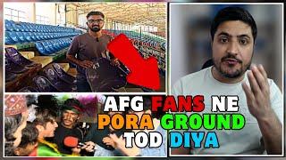 Pak Media Crying Afghan Cricket fans ne Pora Karachi Ground Tod Diya | Beta Harne ka Gussa Hum Par