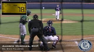 Andrew Morones Prospect Video, RHP, Cal State Fullerton