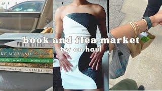 book and flea market try on haul | support local businesses