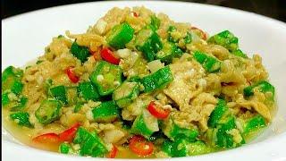 Okra fried eggs are so delicious, simple to make, rich in nutrition, fresh and refreshing, and goo