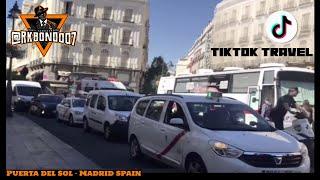 TikTok Travel License to Explore Madrid Diaries - Puerta del Sol (Km 0) of the Spanish Roads.