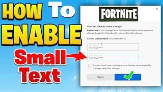 Create a Small Text name in Fortnite by doing this!