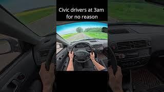 Civic Drivers Be Like #honda #ekhatch  #vtec #d15z6