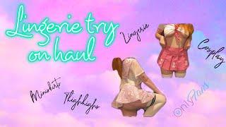 Lingerie try on haul- miniskirts thigh highs and lingerie