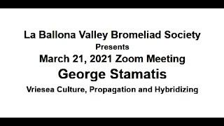 LBVBS March 2021 Zoom Meeting - George Stamatis - Vrieseas