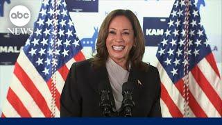 Kamala Harris speaks at campaign HQ after President Biden exits 2024 race