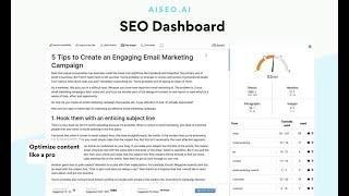 SEO dashboard & Content optimization made easy