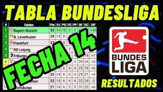 TABLA DE POSICIONES DE LA BUNDESLIGA 2024/2025 FECHA 14 RESULTADOS Y CLASIFICACIÓN LIGA ALEMANA