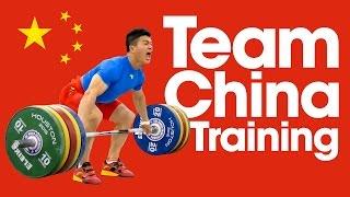  Team China  Training Hall Full Session with Lu Xiaojun 200kg Clean & Jerk, Tian Tao 215kg Clean