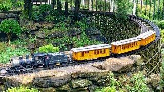 HUGE G-Scale Garden Railroad,  Outdoor Toy Trains!