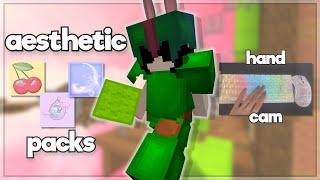 bedwars with aesthetic packs + HANDCAM (solo bedwars commentary)