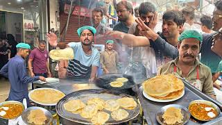 60/- Rs - CHOLE PURI PLATE  440 VOLT BREAKFAST | CHOLE BHATURE - PUNJAB STREET FOOD PAKISTAN