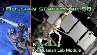 Deploying the New Radiator: Prokopyev & Petelin - Russian EVA 58