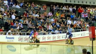 Men's Spring Quarterfinals Heat 1 decider, Hoy vs Bauge, Track World Cup London pt 1