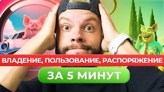 ПРАВО СОБСТВЕННОСТИ ОБЩЕСТВОЗНАНИЕ ОГЭ ЗА 5 МИНУТ - ВЛАДЕНИЕ, ПОЛЬЗОВАНИЕ, РАСПОРЯЖЕНИЕ