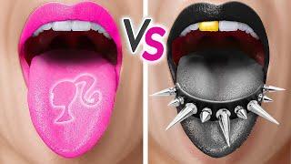 PINK VS SCHWARZ CHALLENGE 🩷 Wednesday vs Enid im Sommerlager  Gut vs Böse von 123GO! TRENDS