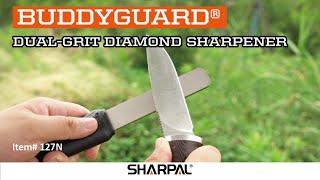 Sharpal 127N Dual Grit Diamond Sharpening Stone with Leather Strop