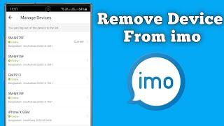 How to Remove Device from imo Account