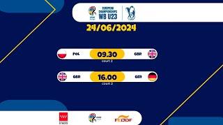 EUROPEAN CHAMPIONSHIPS WB U23 - MADRID 2024 | EVENING SESSION DAY 1 | COURT 2