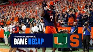 Syracuse overcomes 21-point deficit to SPOIL No. 6 Miami's ACC title hopes | Game Recap