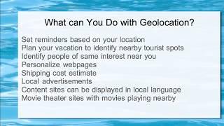 What can You Do with Geolocation Information?